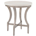 Table d'Extremite Ronde Birchaven, Quartz Blanc