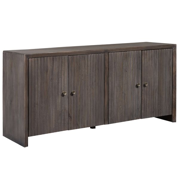 Buffet 4 portes Elston, Marron