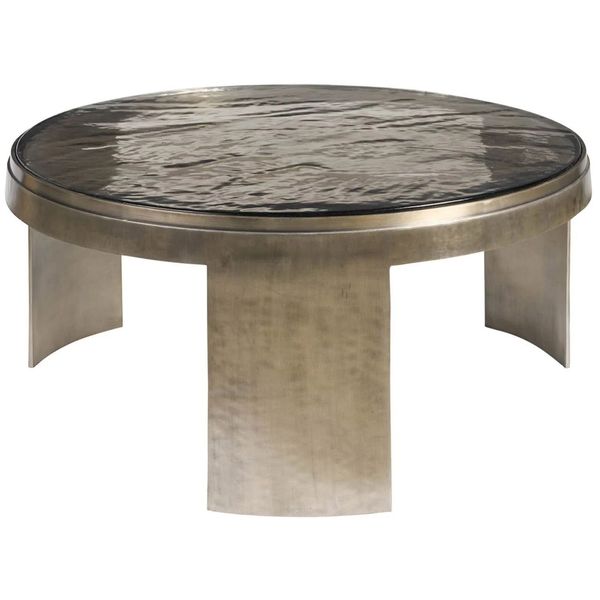 Table Basse Ronde Nuvola, Zinc Ancien